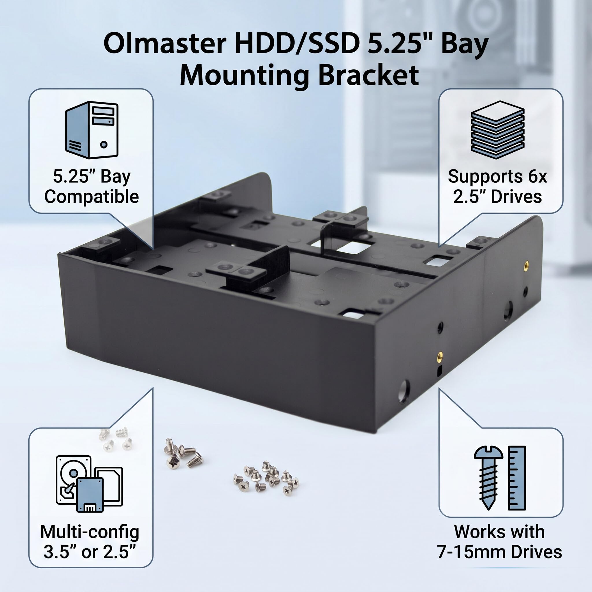 Amazon.com: Zerone 5.25'' to 3.5''/ 2.5'' Bay Mounting Bracket Kit